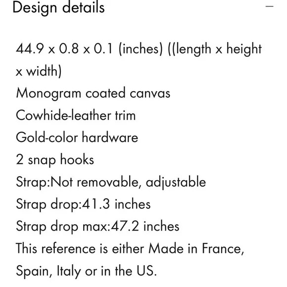 Louis Vuitton Brown Monogram Strap with Gold Accents - Picture 5 of 5